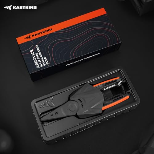 KastKing AeroVice 7.5” Fishing Pliers, 420 Stainless Steel, Uni-Body Construction, Lightweight & Corrosion-Resistant, Multi-Function Jaws, Braid Cutters, Sheath, Lanyard & Carabiner - style: 7.5'' Straight Nose