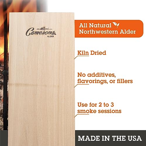 Camerons Cedar & Alder Grilling Planks - 8 Pack (5.5x11.5") - Premium Natural Wood - Easily Infuse Smoky Flavor into BBQ Salmon, Fish, Pork, Veggies, and More - Sourced in the USA - Grilling Gift Idea - size: 8-Pack