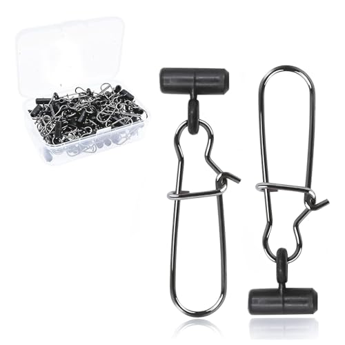 YOTO Sinker Slide for Fishing 30/60pcs Fishing Slide Weight Slides Fishing Line Connector Fishing Accessories - color: Black - 60pcs