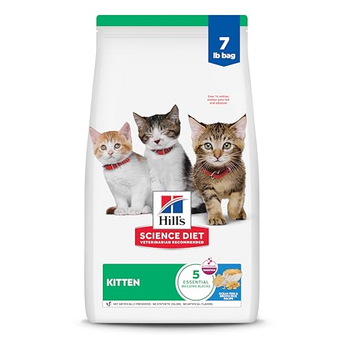 Hill's Science Diet Kitten Dry Cat Food, Ocean Fish & Brown Rice, 7 lb. Bag - size: 7 Pound (Pack of 1)
