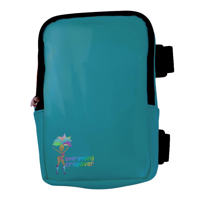 Glossy Thigh Bag | Leg Harness for Women | Outdoor Leg Pouch | Carnival Hiking Travel Fanny Pack with Adjustable Straps | Teal - color: Teal