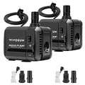 VIVOSUN 2-pack 210GPH Submersible Pump(800L/H, 8W), Ultra Quiet Water Pump with 3.3ft High Lift, Fountain Pump with 5ft Power Cord, 2 Nozzles for Fish Tank, Pond, Aquarium, Statuary, Hydroponics - size: 6"×5"-210-2-pack