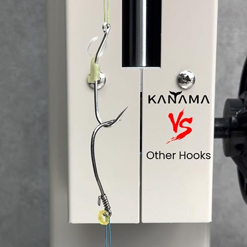 KANAMA Luminous Live Shrimp Hooks - High Carbon Steel Fishing Hooks Saltwater Corrosion Resistant Barbed Strong Hooks Freshwater Shrimp Walker, Ideal for Bass, Groupers, Pike, Catfish & More - size: (S+M+L) ×10