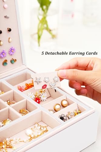 QBestry Jewelry Box for Earrings, Teen Girls Jewelry Organizer Box Earring Holder Organizer for Girls Jewelry Box Stud Earring Organizers for Girls Earrings Jewelry Boxes for Women Bling - color: Bling, size: Medium
