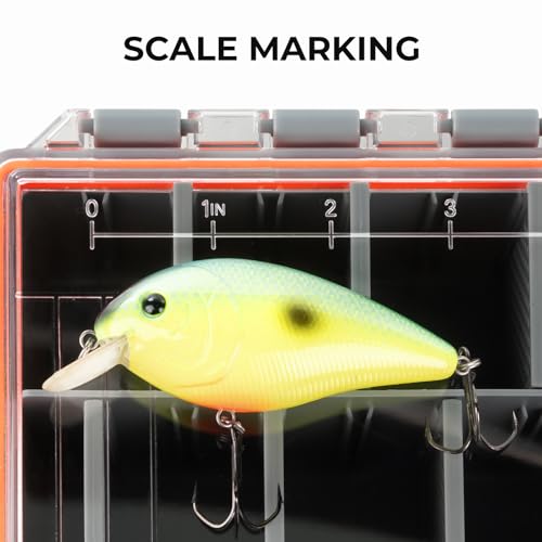 KastKing HyperSeal Waterproof Tackle Box, 3700 Deep Tackle Trays, Fishing Tackle Box Organizer With Removable Dividers, Fishing Gear & Fishing Accessories Storage, 2 Packs - size: 3700 Deep(2 Packs with compartment)