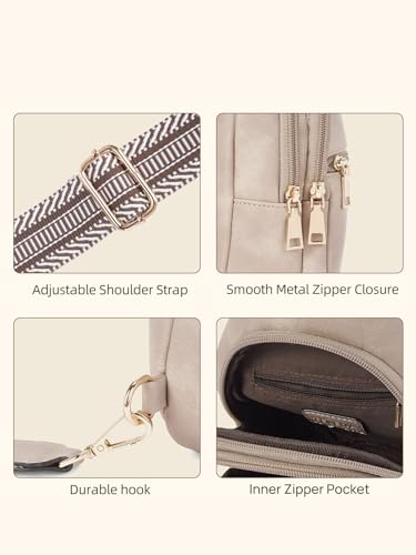 Telena Sling Bag for Women Crossbody Bags Purse for Women Vegan Leather Fanny Pack with Adjustable Strap - color: C-cloud Grey