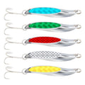 5pcs Fishing Lures Fishing Spoon, Trout Bass Lures Spinning Spoon, Hard Metal Spinner Baits Fishing Lure Spinnerbait