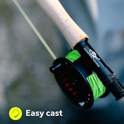 SF Fly Fishing Line Weight Forward Floating Fly Line for Fly Fishing 3wt 4wt 5wt 6wt 7wt 8wt 100FT Double Welded Loops - color: Lemon Green, size: WF8F 100FT