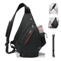 TUDEQU Large Sling Bag for Men,19L Crossbody Backpack with 8 Pocket,Gym,EDC | One Strap Backpack with Umbrella Pocket & Stability Strap,Sling Backpack,One Shoulder Backpack for Hiking,Travel,Cycling - color: Black