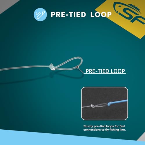 SF Fly Fishing Polyleader Monofilament Core Leader Line Fly Line for 7' Trout and 10' Salmon Poly Leader 7FT/10FT Float Hover Intermediate 3/5/7IPS - color: Clear, size: Salmon 10FT-Intermediate