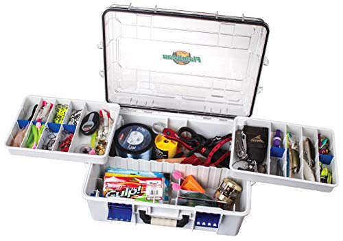 Flambeau Outdoors 4000WPNC Waterproof Satchel 4000, Portable Waterproof Tackle Box with Trays, Gray/Clear (18.71" L x 13.58" W x 7.58" D) - size: 4000 Series, style: Standard