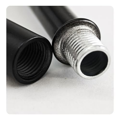 4 Set 4” Straight Pipe Lamp Stem Kit, M10 Double End Threaded Lamp Rod Long Extension Risers, Black Lamp Parts Replacement for DIY Floor Lamps, Table Lamps & Ceiling Lights - size: 4”