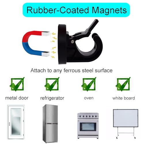 YYST Magnetic Rod Bracket for DIY Classroom Window Cover, Portable Travel Door Window Blackout Shade，Room Darkening Design, etc (2, Black)