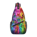 Dream Catcher With Colorful Butterfly Sling Backpack Chest Bag Crossbody Shoulder Bag Gym Cycling Travel Hiking Daypack For Men Women - color: Dream Catcher With Colorful Butterfly