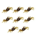 8PCS Artificial Crab Baits, Cranka Crab Lure with Sharp Hooks, Fishing Tackle Accessory Tool, Yellow Brown