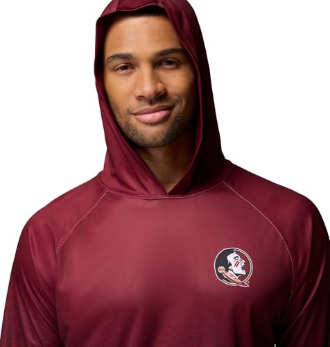 Columbia Men's Collegiate Super Terminal Tackle Hoodie - color: Fsu - Cabernet/Black, size: Small