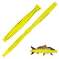 Fish Measuring Board, 32-Inch Foldable Fish Ruler with Lanyard Eyelet, Lightweight Bump Board for Boat and Kayak, Folds to 16 Inches, Dual-Sided Inch/CM Scale, Yellow