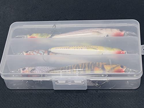 Minnow Crankbait for Bass Fishing Bass Lure Jerkbait Fishing Lures and Tackle Box - color: HM673KB