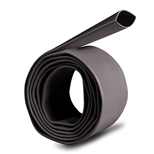 1 inch (Diameter) 3:1 Waterproof Heat Shrink Tubing Kit, Large Dual Wall Adhesive Shrinkable Wire Wrap Tube, Insulation Sealing Wear-Resistant Cable Protector by YUKSY (4ft, Black) - size: 1" (4ft, Black)