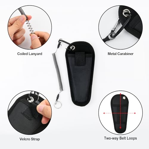 Cosmos Fishing Pliers Sheath Outdoor Fishing Tool Pliers Waist Bag Fishing Line Cutter Holder Fishing Pliers Belt Pouch with Coiled Lanyard