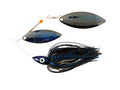 Nichols Lures Pulsator Metal Flake Double Willow Spinnerbait - color: Black/Blue, size: 1/2-Ounce