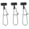 Persei 25pcs Fishing Line Sinker Slide with Duo-Lock Snap High-Strength Sinker Slider Stainless Steel Snap Kit