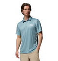 Columbia Men's Collegiate Super Terminal Tackle Polo - color: Lsu - Crushed Blue Patchwork Palms, size: XX-Large