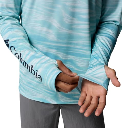 Columbia Men's Pfg Super Terminal Tackle Vent Hoodie - color: Marine Light Currents Fade, size: Large