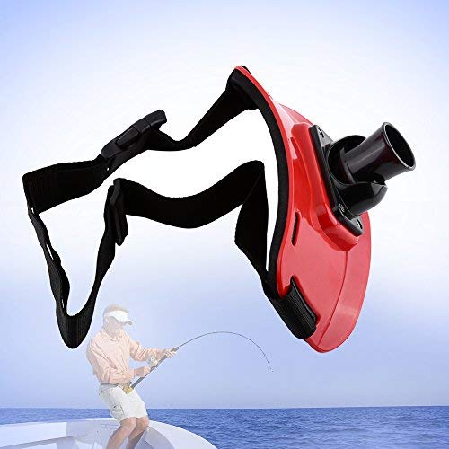 Yosoo Fishing Waist Fishing Fighting Rod Belt Adjustable Rotary Boat Fishing Rod Holderholder (Red) Rod Holders For Belt