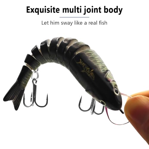 Fishing Lures for Freshwater and Saltwater，Lifelike Swimbait Lures for Bass Trout Pike，Amazing Fishing Gifts for Fishman - size: B1-4.1''0.035lb