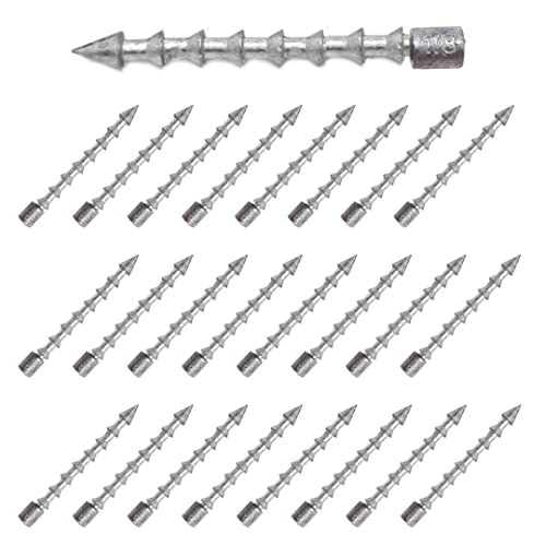 Reaction Tackle Nail Weights for Bass Fishing - Insert Pencil Sinkers for Wacky Rig, Neko Rig and Soft Plastic Lures - Freshwater and Saltwater - 25-Pack - size: 1/8 Oz (25 Piece)