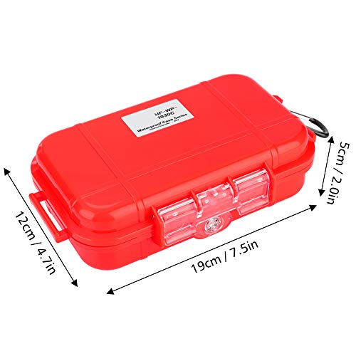 Joyzan Dry Storage Case, Outdoor Survival Shockproof Box Airtight | Carry Floating Hard Shell Wet Container Travel Sealed Organizer Marine Tool Carrying Protecting Boating Camping Fishing - color: Red