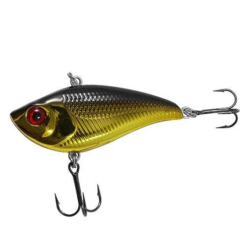 Northland Fishing Tackle Rippin' Shad Lipless Crankbait - Freshwater Fishing Oure for Bass, Walleye, Trout, & Crappie, The Perfect Bait in Nay Kit, Assorted Sizes & Colors - color: Gold Black, size: 1.5" (1/8 Oz)
