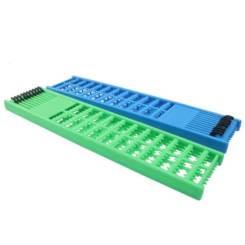 2pcs/4pcs Fishing Hook Holder, Plastic Double Side Storage Hooks Winding Board, Organize Snelled Rigs for Fishing Enthusiasts/Fishermen - color: green,blue(2pcs)