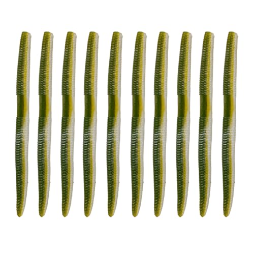 Soft Plastic Fishing Lures with Salted Hook Slot 10pcs FS/RE-09 - color: Color E