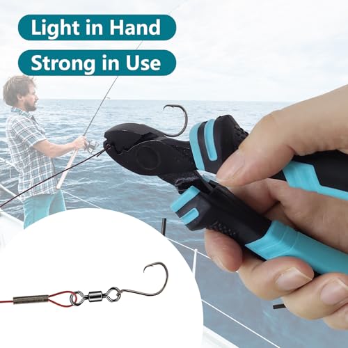 Eupheng Fishing Crimping Pliers Tools Secure Crimp Without Damaging Line, 6-Tooth Serrated Jaws Crimper with 240pcs Copper Sleeves, 5.9in Carbon Steel for Saltwater & Freshwater - color: Crimping Pliers (Orange)