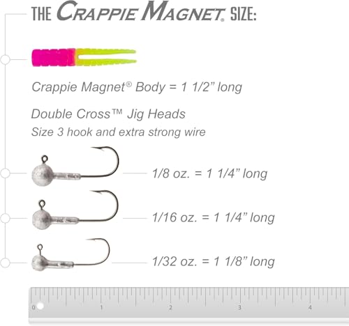 Leland's Lures Crappie Magnet Best of the Best Kit, Fishing Equipment and Accessories, Fishing Lures, 96 Bodies, 15 Double Cross Jig Heads, 4 E-Z Floats