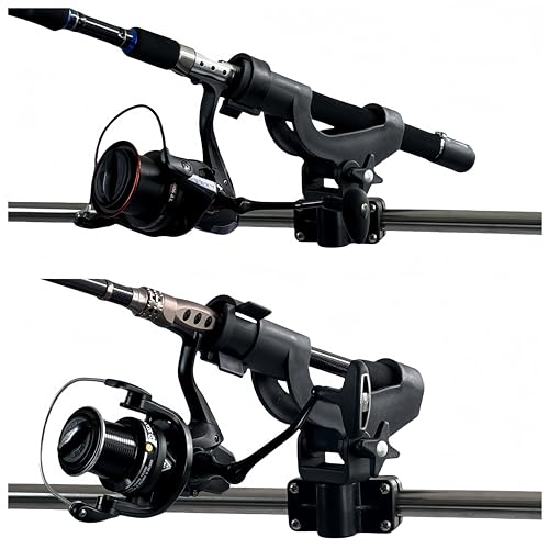 HiUmi Adjustable Rotatable Plastic Fishing Rod 3 Mount Rack Holder Bracket Boat Canoeing Rowing Mount Kit Kayak Side Rod Holder - color: RH50-2Pack