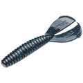 Strike King Rage Twin Tail Menace Grub, 4 Inch, 8 Pack, Bass Lure, Double Tail Grub, Fishing Soft Plastic Lures - color: 2 - Black / Blue