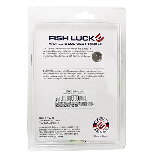 Luck E Strike Jimmy Houston Legends Spinner Bait with Willow Blades - color: Fire Tiger, size: 1/2 OZ