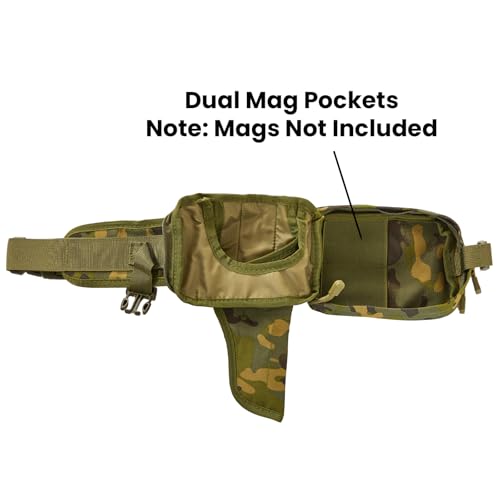 Concealed Carry Fanny Pack, Tactical Waist Bag | Tactical fanny pack with concealed gun holster for running & EDC. CCW waist bag for men and women, Woodland Camo - color: WOODLAND CAMO