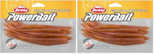 Berkley PowerBait Power Nightcrawler Natural, 6" (13 Count) - size: 6" (13 Count) (Pack of 2)