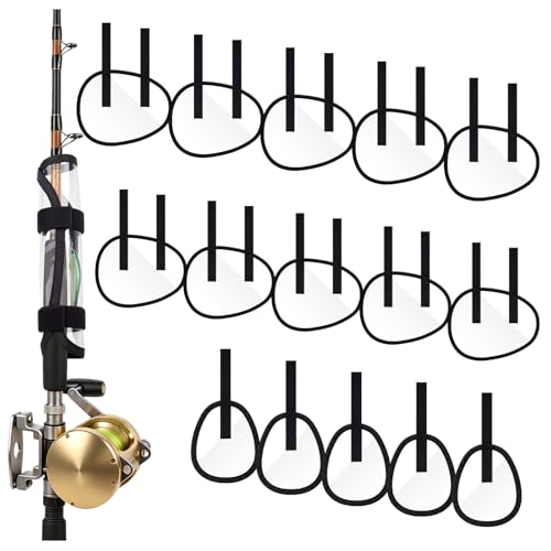 Outus 15 Pack Fishing Lure Wrap for Rod Clear PVC Lure Covers Keeps Hook Cover in 3 Sizes to Keep Hook Safe Bait Storage, Anti-Puncture Fishing Gear Organizer, 5 Large, 5 Medium, 5 Small - style: Pear Shapes