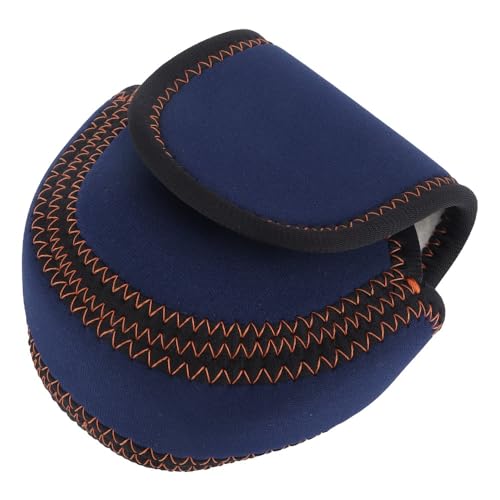 Protective Case, Neoprene Fly Reel Cover with Hook and Loop Closure Durable Anti-Collision Pouch Storage Bag for Reel Care Accessories(Dark Blue)