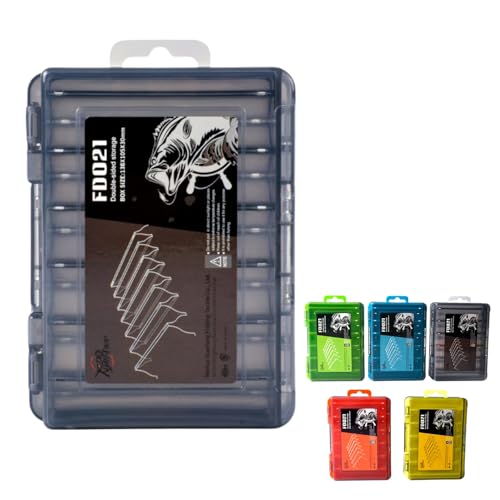 Waterproof Double-Sided Fishing Tackle Storage Box – Small Black Lure Organizer for Hooks, Accessories & Terminal Tackle, Portable & Clear Case - color: Black, size: Small