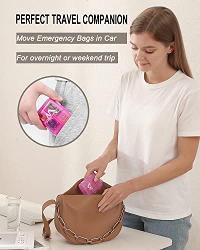 4PS Travel Pill Organizer with 164 Slice Labels，10 Compartments Travel Pill Box Portable Folding Small Pill Case Daily Pill Container Used for Carry Storage Medicine Organizer By M MUchengbao - color: Dark Red + Gray + Pink + Blue