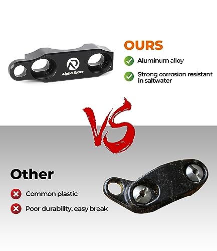 Fishing Reel Rod Clamp Fishing Reels Parts for Penn 20 30 50 70 International V VI Series Reel Rod Clamp Mount Anodized Aluminum Alloy (No Bolts or Screws) - color: Black