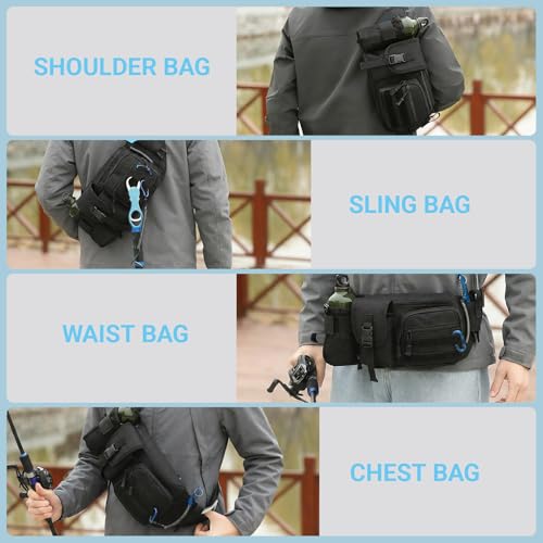 Tactical Fanny Pack，Military Waist Bag Hip Belt Bumbag Utility Bags for Fishing Hiking Hunting with Mesh Water Bottle Holder Pouch (DarkGray) - color: DarkGray