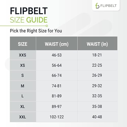 FlipBelt Classic Running Belt, Phone Holder for Running, Money Belt Pouch - color: Neon Punch, size: Large