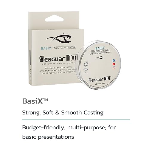 Seaguar Basix Freshwater Mainline, 100% Fluorocarbon Fishing Line, Multiple Sizes - size: 4lbs/200yds